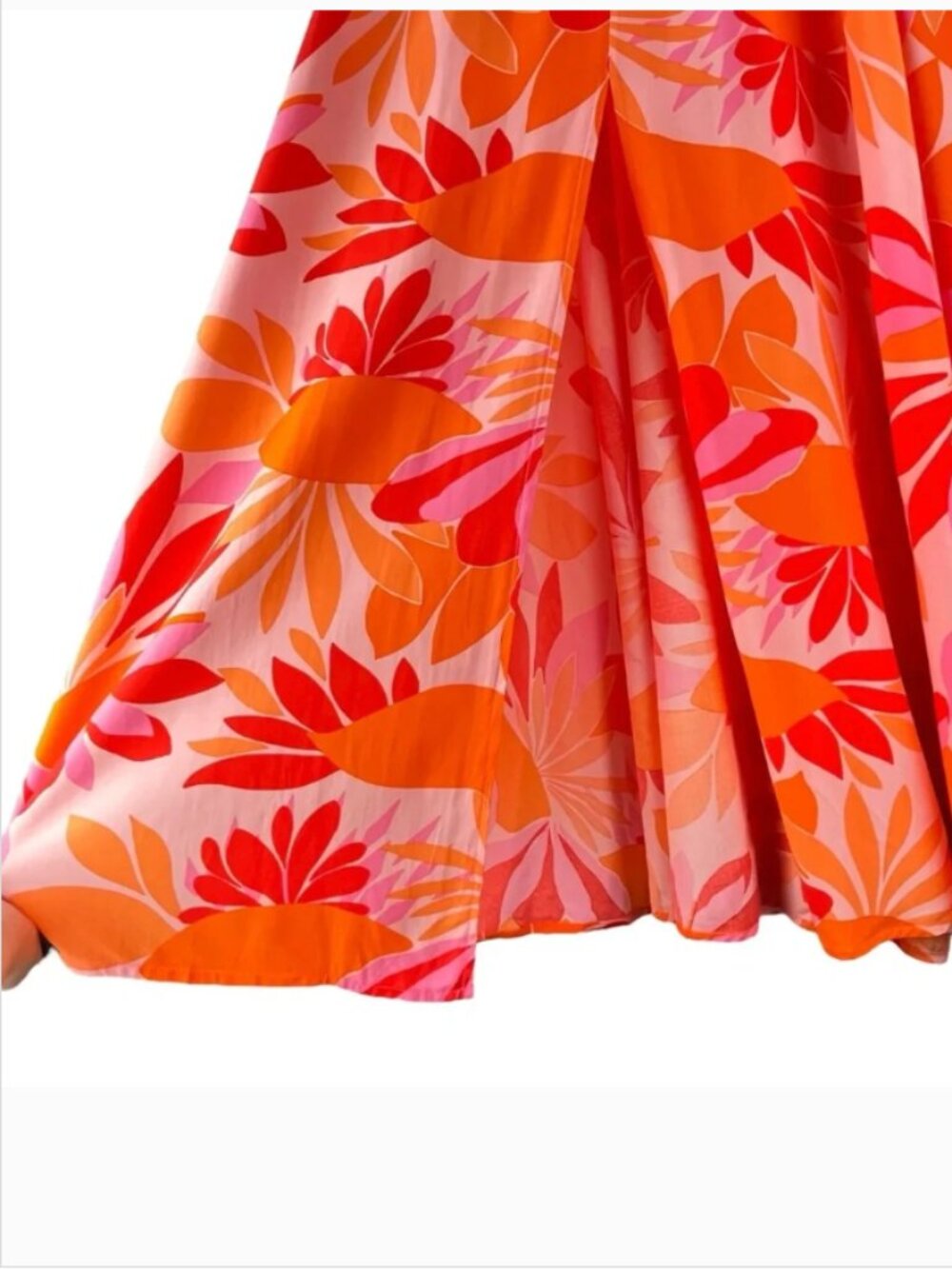 NEW Abel The Label Anthropologie Rumi Halter Maxi Dress Floral Orange Pink XS - Picture 10 of 16